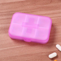 6-Grid Travel Pill Container, Large Capacity Pill Box, Portable Medicine Case