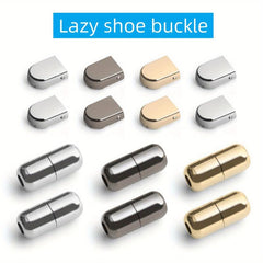 12PCS Lazy Fastener Buckles Shoelaces Small Daisy Press Buckle