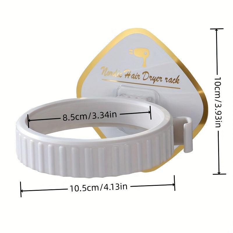 Wall-mounted Hair Dryer Holder for Bathroom Storage