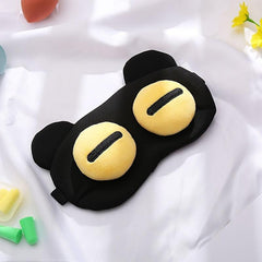 Cartoon Eye Shape Eye Mask Blackout Sleeping Eye Mask Built-in Pocket