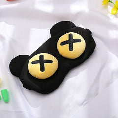 Cartoon Eye Shape Eye Mask Blackout Sleeping Eye Mask Built-in Pocket