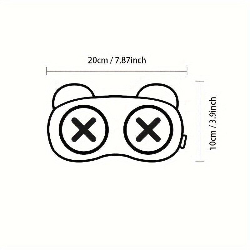 Cartoon Eye Shape Eye Mask Blackout Sleeping Eye Mask Built-in Pocket