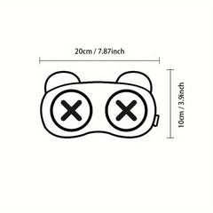 Cartoon Eye Shape Eye Mask Blackout Sleeping Eye Mask Built-in Pocket