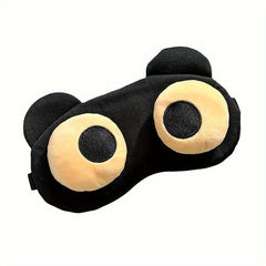 Cartoon Eye Shape Eye Mask Blackout Sleeping Eye Mask Built-in Pocket