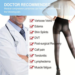 Compression Pantyhose 15-20 MmHg Support Sheer Tights