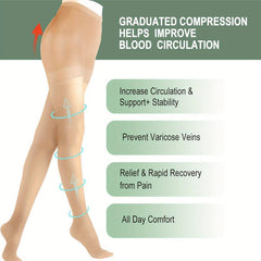 Compression Pantyhose 15-20 MmHg Support Sheer Tights