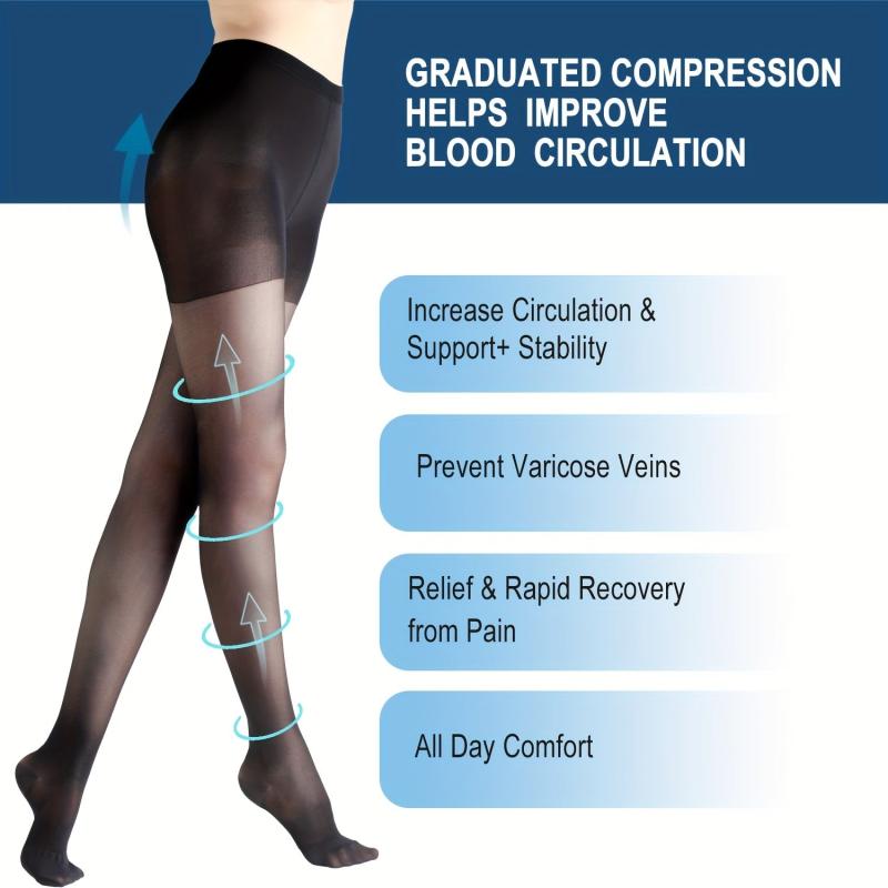 Compression Pantyhose 15-20 MmHg Support Sheer Tights