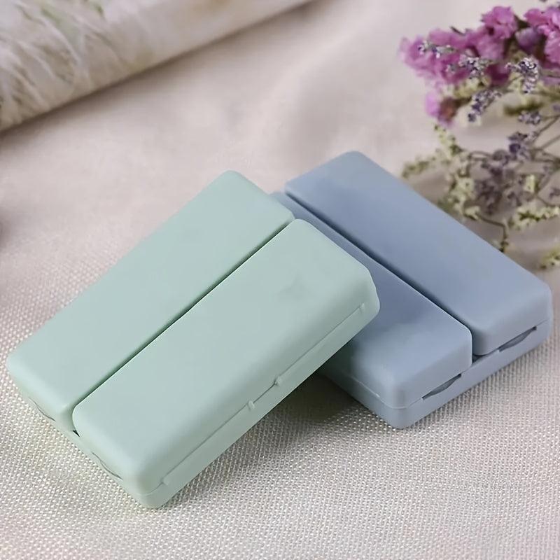 Magnetic Cartridge Mini Fold Portable Pill Box 7 Cell Magnetic Button