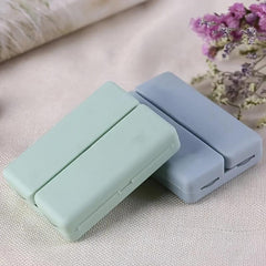 Magnetic Cartridge Mini Fold Portable Pill Box 7 Cell Magnetic Button