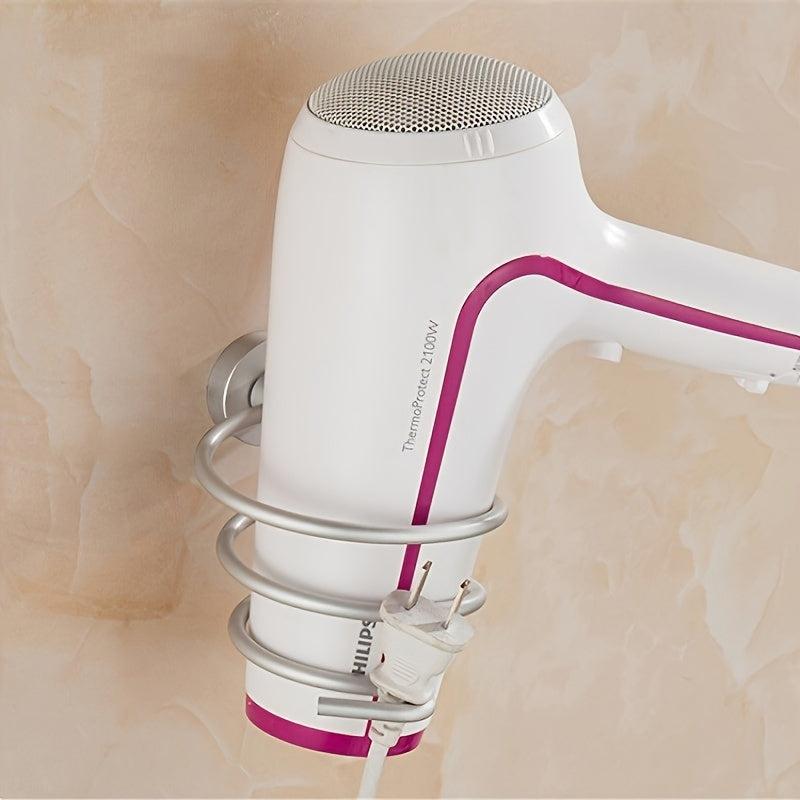Hair Dryer Stand Shelf with Hook- No Drilling