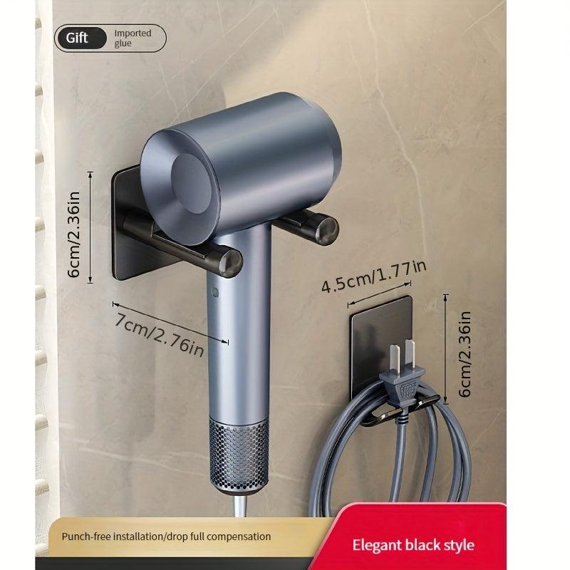 Hair Dryer Holder Bathroom Storage Rack Wall Mounted Hair Dryer Holder