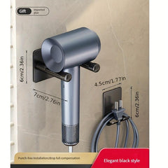 Hair Dryer Holder Bathroom Storage Rack Wall Mounted Hair Dryer Holder