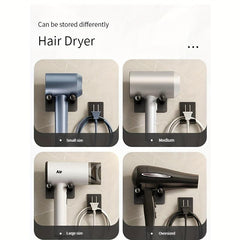Hair Dryer Holder Bathroom Storage Rack Wall Mounted Hair Dryer Holder