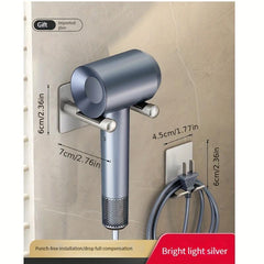 Hair Dryer Holder Bathroom Storage Rack Wall Mounted Hair Dryer Holder