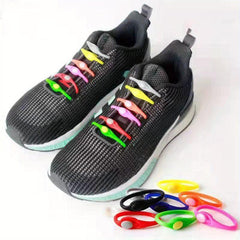 16pcs Lazy Laces Tie Stretch Silicone Lace Buckle Sports Laces