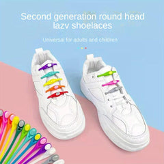 16pcs Lazy Laces Tie Stretch Silicone Lace Buckle Sports Laces