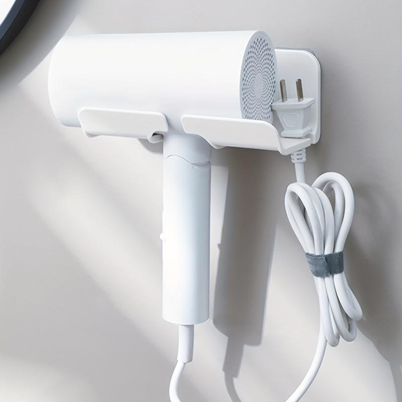 Minimal Punching Bathroom Hair Dryer Rack Storage Rack