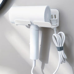 Minimal Punching Bathroom Hair Dryer Rack Storage Rack
