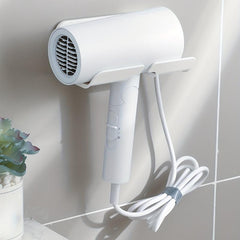 Minimal Punching Bathroom Hair Dryer Rack Storage Rack