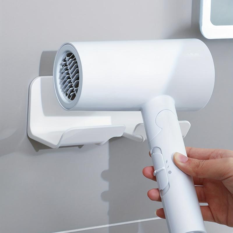 Minimal Punching Bathroom Hair Dryer Rack Storage Rack