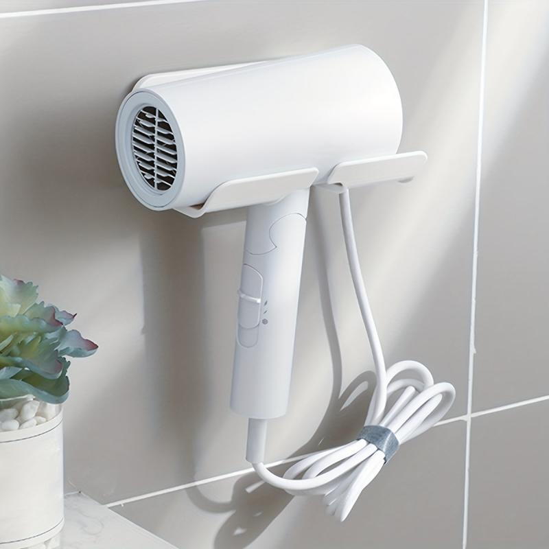 Minimal Punching Bathroom Hair Dryer Rack Storage Rack
