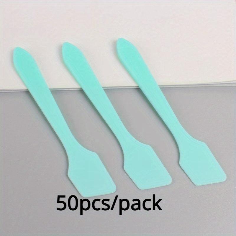 50pcs Disposable Plastic Make Up Spatulas for Skin Care Facial Cream Mask