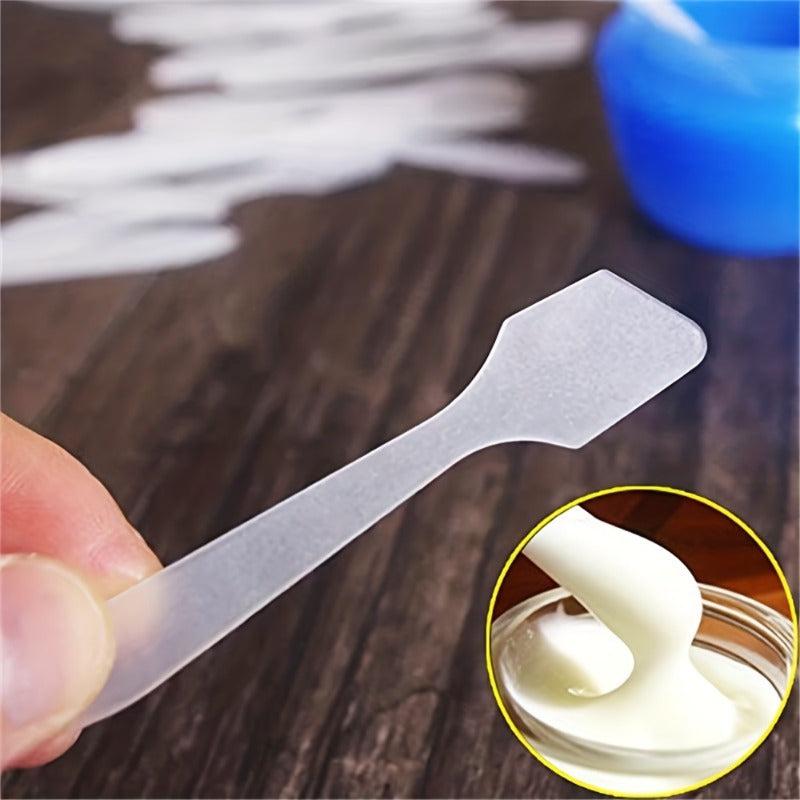 50pcs Disposable Plastic Make Up Spatulas for Skin Care Facial Cream Mask