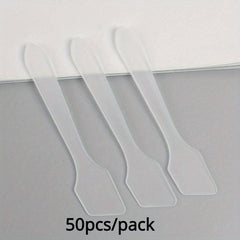 50pcs Disposable Plastic Make Up Spatulas for Skin Care Facial Cream Mask