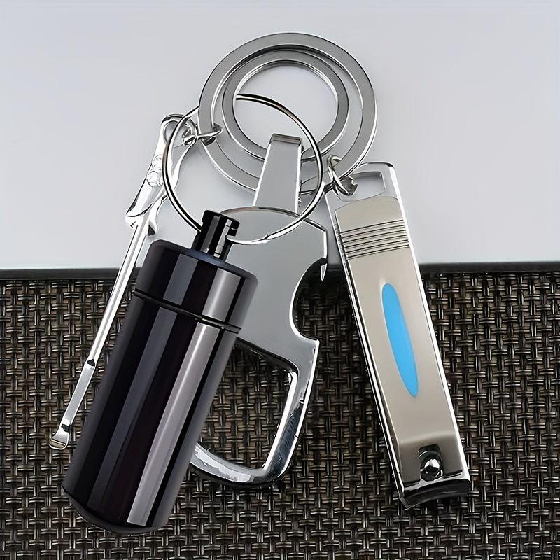 Portable Waterproof Metal Pill Container Keychain