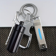 Portable Waterproof Metal Pill Container Keychain