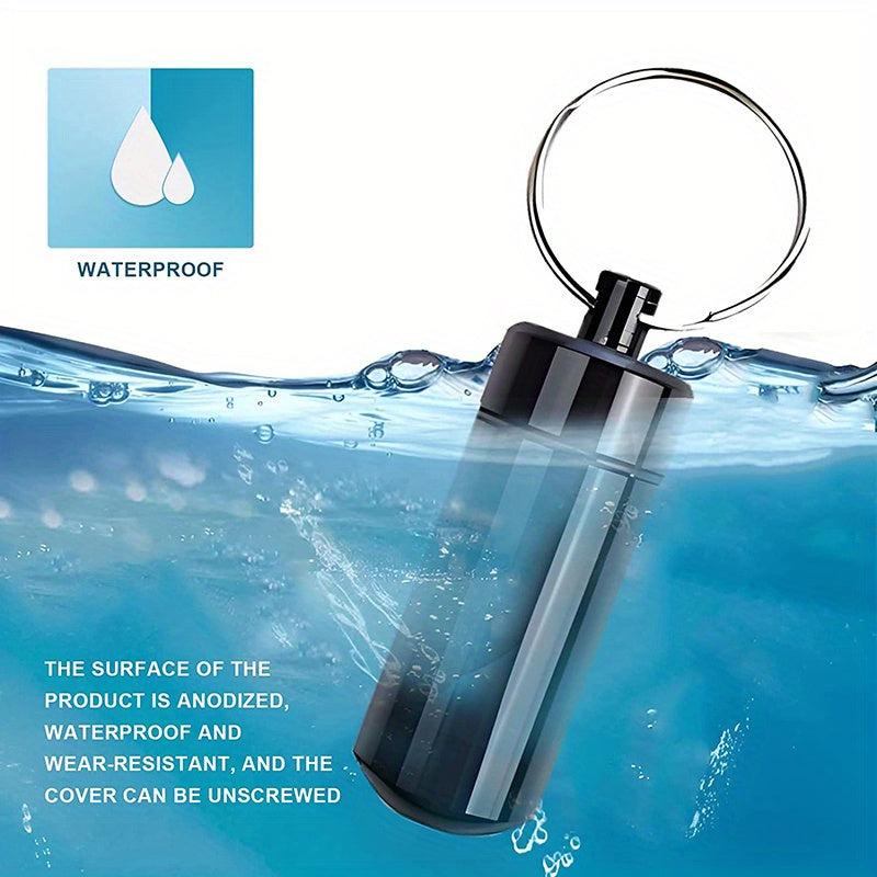 Portable Waterproof Metal Pill Container Keychain