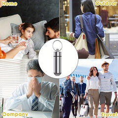 Portable Waterproof Metal Pill Container Keychain