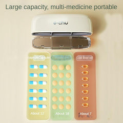 Portable Mini Medicine Box Three Meals Sealed Moisture-proof Storage Box