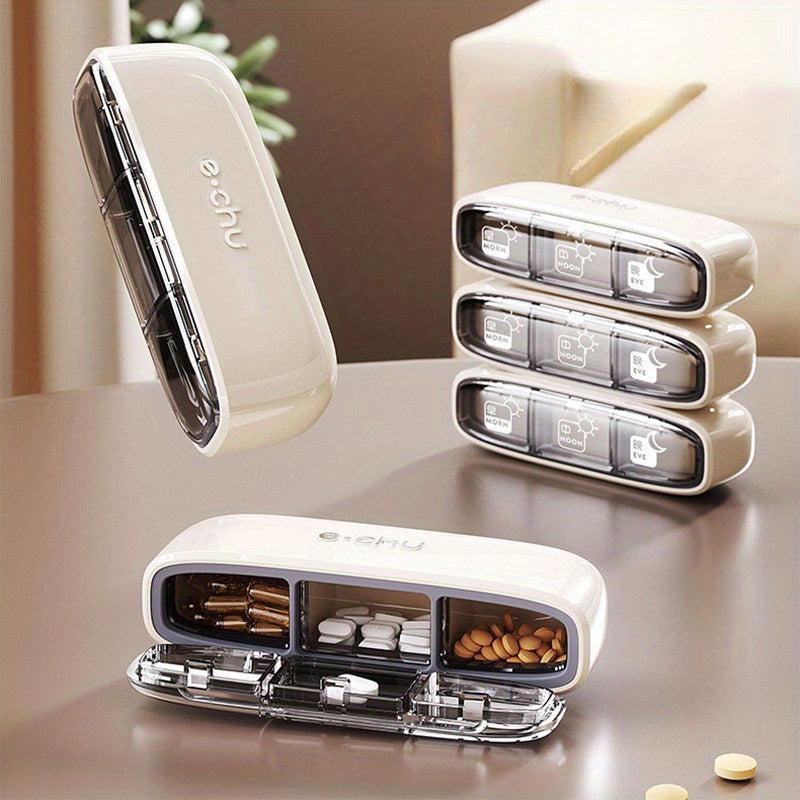Portable Mini Medicine Box Three Meals Sealed Moisture-proof Storage Box
