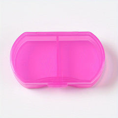 Two Compartment Pill Box Earring Jewelry Storage Anti Dust Box
