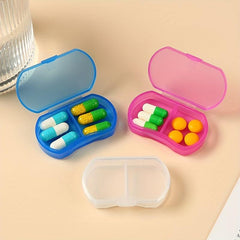 Two Compartment Pill Box Earring Jewelry Storage Anti Dust Box