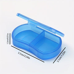 Two Compartment Pill Box Earring Jewelry Storage Anti Dust Box