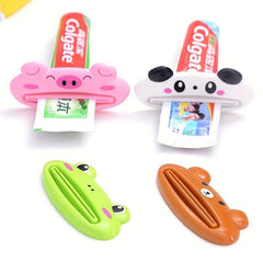 4pcs Cartoon Toothpaste Squeezer Manual Dispenser