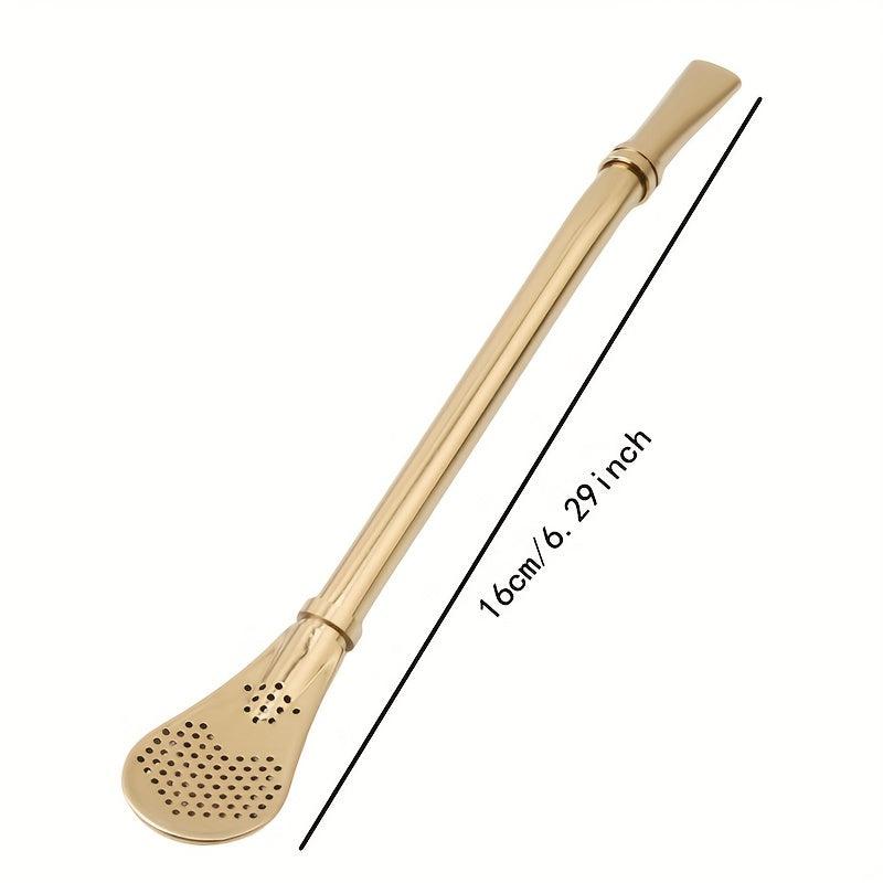 Reusable Stainless Steel Straw with Tea Filter - Creative Kitchen Supply