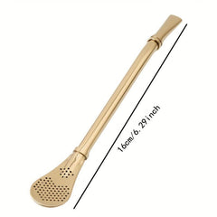 Reusable Stainless Steel Straw with Tea Filter - Creative Kitchen Supply