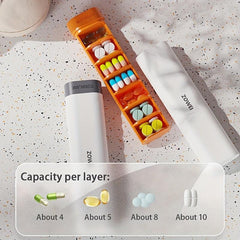 Moisture-Proof Weekly Pill Organizer with 7 Sliding Cases