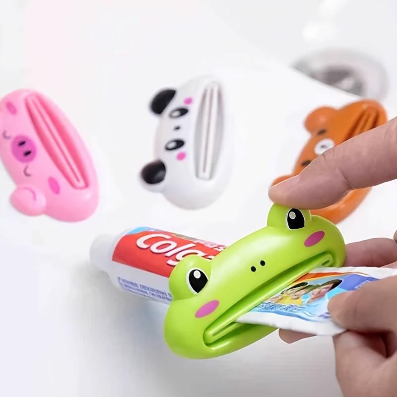 4pcs Cartoon Toothpaste Squeezer Dispenser Bathroom Accessories