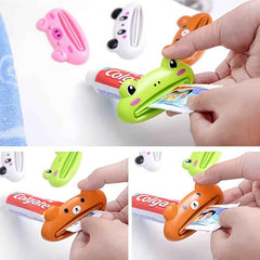 4pcs Cartoon Toothpaste Squeezer Dispenser Bathroom Accessories