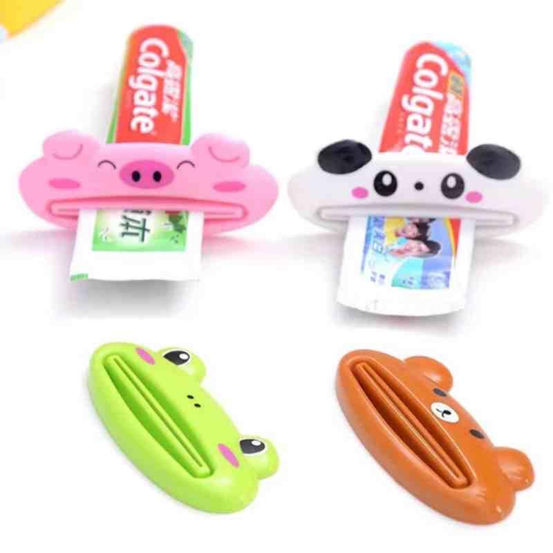 4pcs Cartoon Toothpaste Squeezer Dispenser Bathroom Accessories