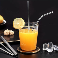 2pcs Stainless Steel Straws with Straw Brush for Beverages