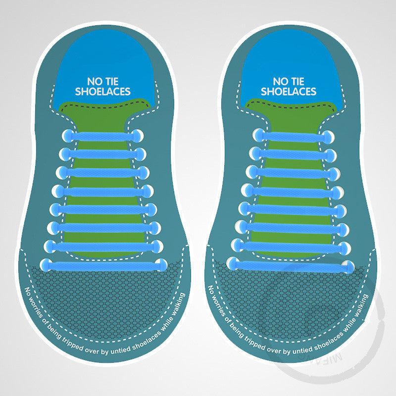 16pcs Elastic Silicone Shoelaces No Tie Shoe Laces For Men Women