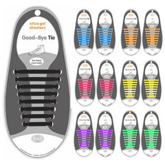 16pcs Elastic Silicone Shoelaces No Tie Shoe Laces For Men Women