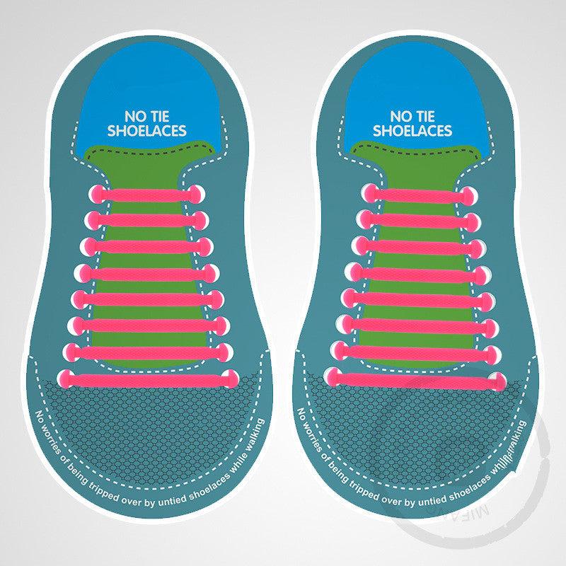 16pcs Elastic Silicone Shoelaces No Tie Shoe Laces For Men Women