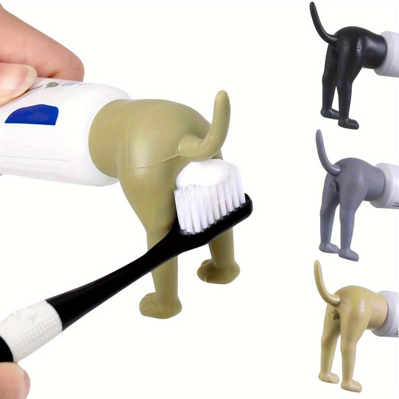 3 Pack Dog Butt Toothpaste Topper Funny Dispenser Creative Cap Squeezer