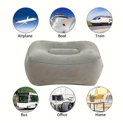 3pcs Inflatable Foot Rest Cushion Travel Airplane Train Home Foot Rest